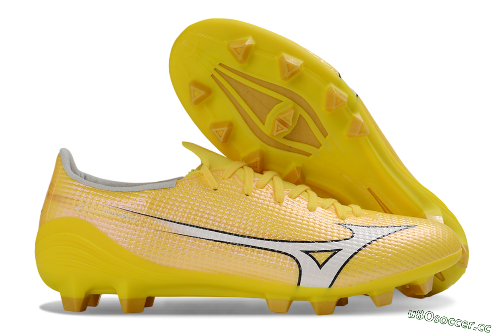 Men's Mizuno Alpha 3 FG Firm Ground Low-Tops Football Boots - Yellow/Bright Sunshine/Golden Glow 2