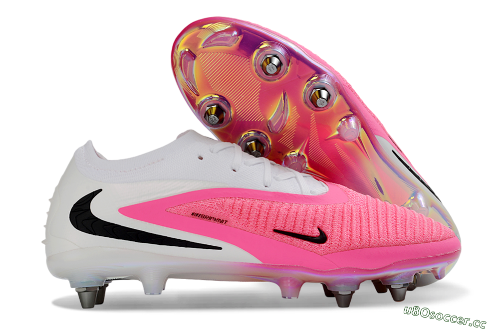 Men's Nike Phantom 6 Elite Low SG Soft Ground Low-Tops Football Boots - Pink/Neon Pink/White 2