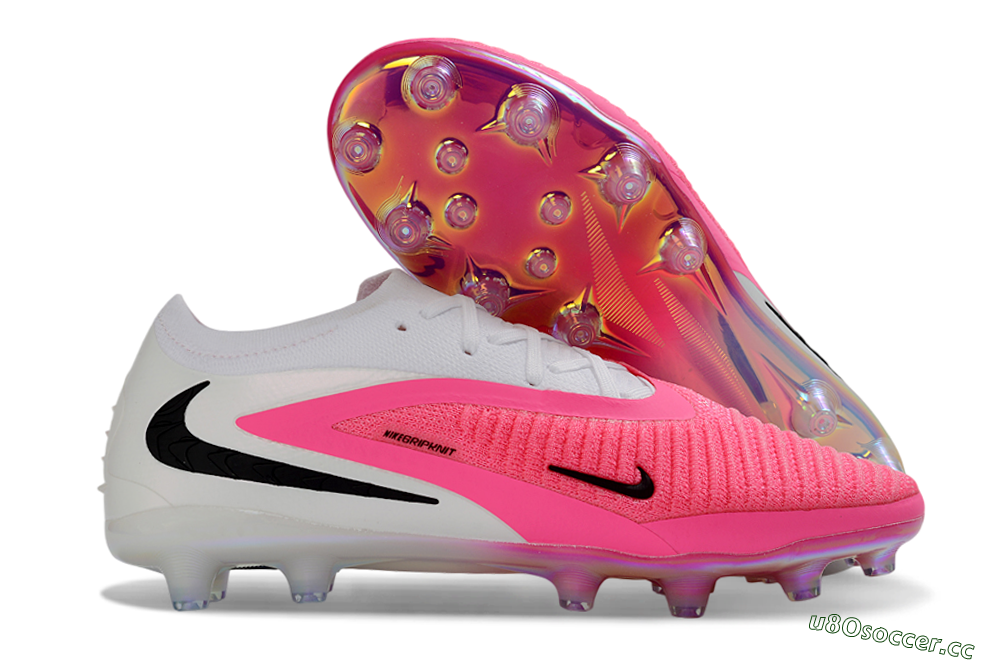 Men's Nike Phantom 6 Elite Low AG Artificial Grass Low-Tops Football Boots - Pink/Neon Pink/White 2