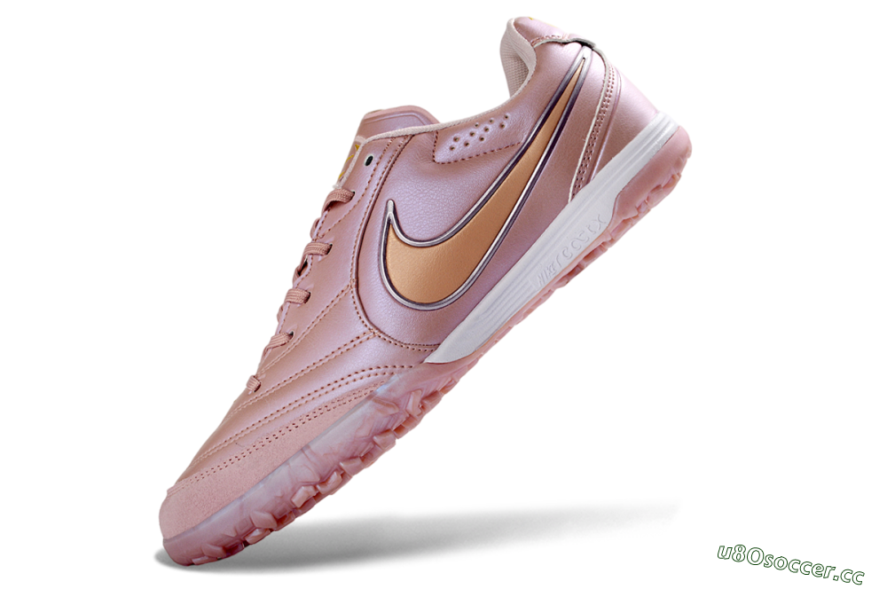Men's Nike Tiempo Legend 11 Elite TF Artificial Turf Low-Tops Football Shoes - Pink/Soft Rose/Golden Blush 5