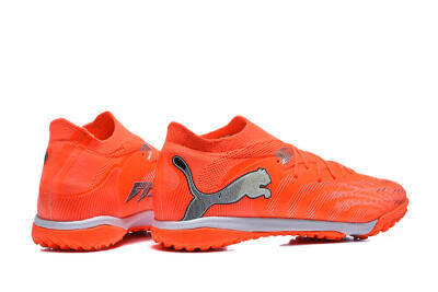 Men's Puma Future 8 Ultimate TF Artificial Turf Low-Tops Football Shoes - Orange/Electric Orange/Shadow Grey