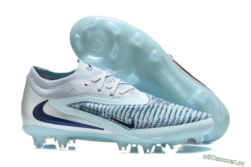 Men's Nike Phantom 6 Elite Low FG Firm Ground Low-Tops Football Boots - Blue/Ocean Breeze/Steel Blue 2