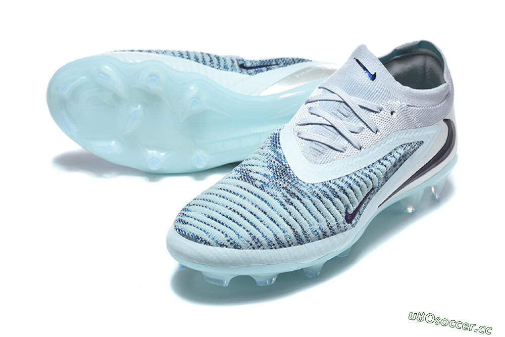 Men's Nike Phantom 6 Elite Low FG Firm Ground Low-Tops Football Boots - Blue/Ocean Breeze/Steel Blue 3