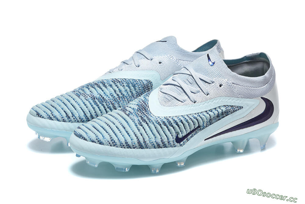 Men's Nike Phantom 6 Elite Low FG Firm Ground Low-Tops Football Boots - Blue/Ocean Breeze/Steel Blue 5