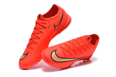 Unisex Nike Air Zoom Mercurial Varpor 17 Elite TF Artificial Turf Low-Tops Football Shoes - Red/Bright Red/Gold Accent