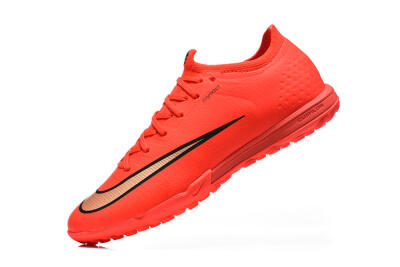 Unisex Nike Air Zoom Mercurial Varpor 17 Elite TF Artificial Turf Low-Tops Football Shoes - Red/Bright Red/Gold Accent