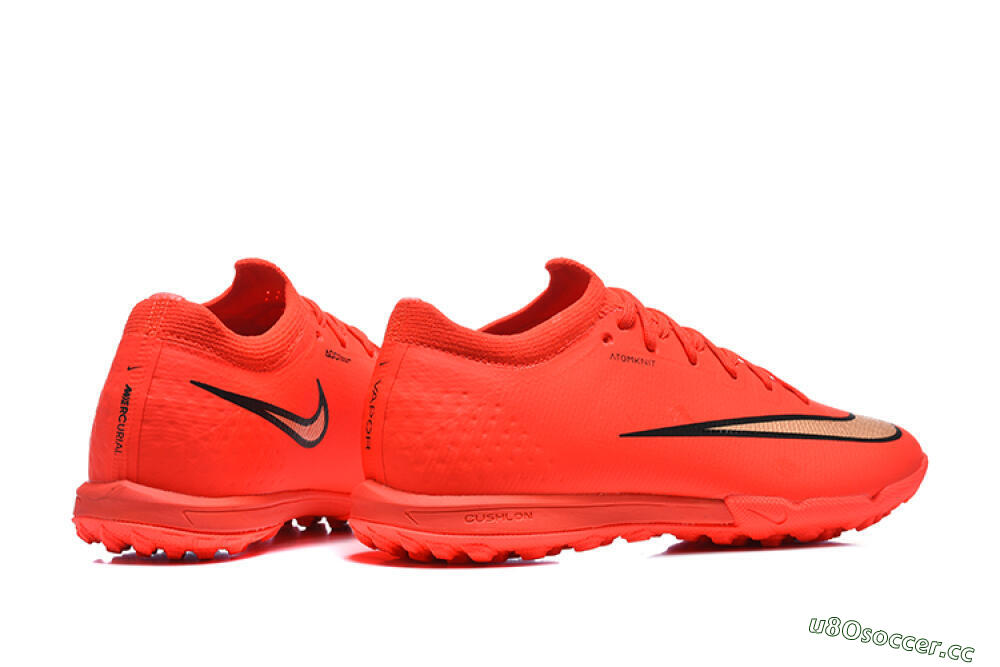 Unisex Nike Air Zoom Mercurial Varpor 17 Elite TF Artificial Turf Low-Tops Football Shoes - Red/Bright Red/Gold Accent 9
