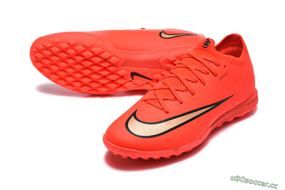 Unisex Nike Air Zoom Mercurial Varpor 17 Elite TF Artificial Turf Low-Tops Football Shoes - Red/Bright Red/Gold Accent 3