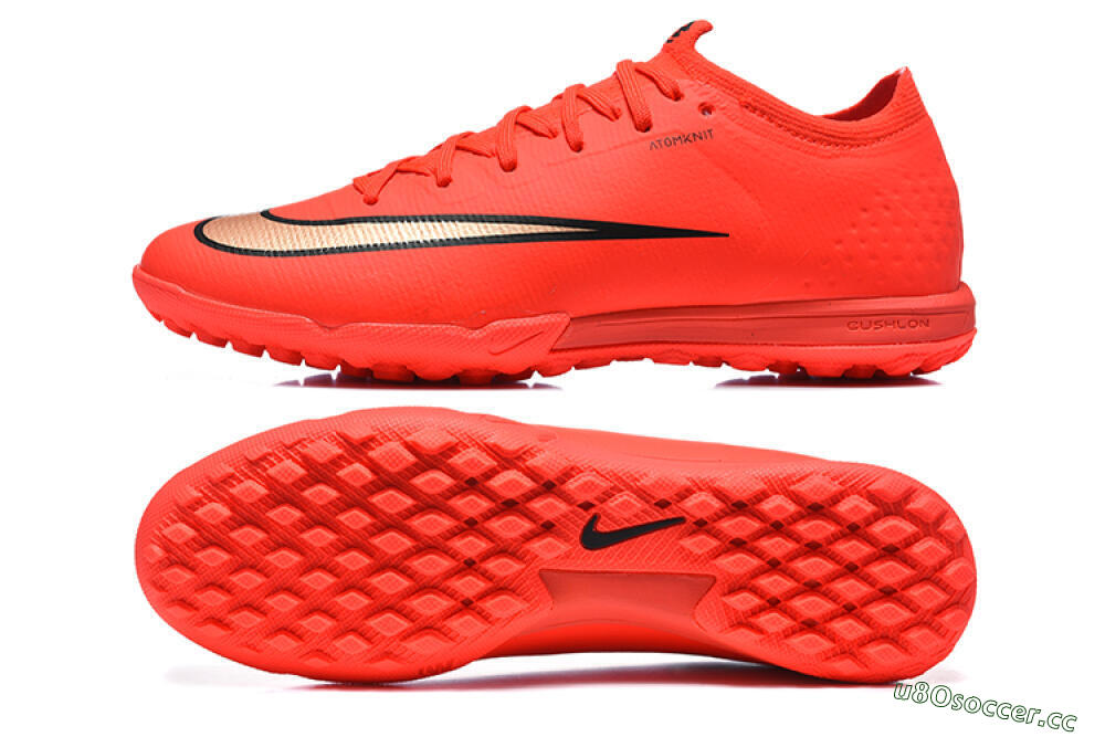 Unisex Nike Air Zoom Mercurial Varpor 17 Elite TF Artificial Turf Low-Tops Football Shoes - Red/Bright Red/Gold Accent 1