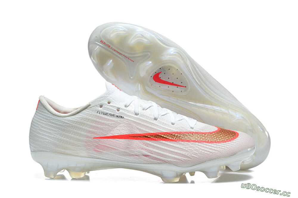 Unisex Nike Air Zoom Mercurial Superfly 11 FG Firm Ground Low-Tops Football Boots - White/Bright Red/Light Gray 2