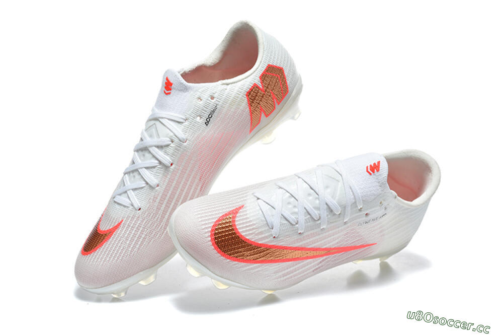 Unisex Nike Air Zoom Mercurial Superfly 11 FG Firm Ground Low-Tops Football Boots - White/Bright Red/Light Gray 6