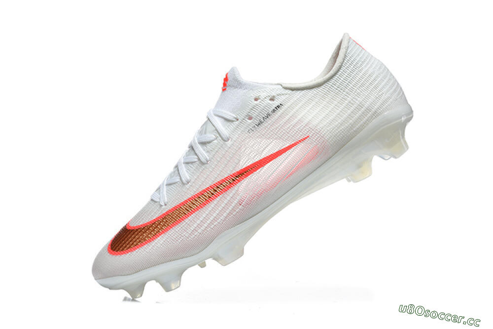 Unisex Nike Air Zoom Mercurial Superfly 11 FG Firm Ground Low-Tops Football Boots - White/Bright Red/Light Gray 8