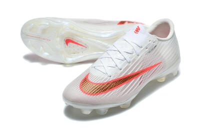 Unisex Nike Air Zoom Mercurial Superfly 11 FG Firm Ground Low-Tops Football Boots - White/Bright Red/Light Gray