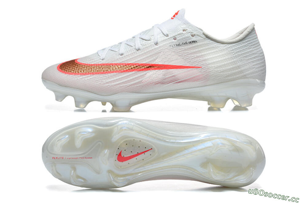 Unisex Nike Air Zoom Mercurial Superfly 11 FG Firm Ground Low-Tops Football Boots - White/Bright Red/Light Gray 1