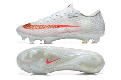 Unisex Nike Air Zoom Mercurial Superfly 11 FG Firm Ground Low-Tops Football Boots - White/Bright Red/Light Gray