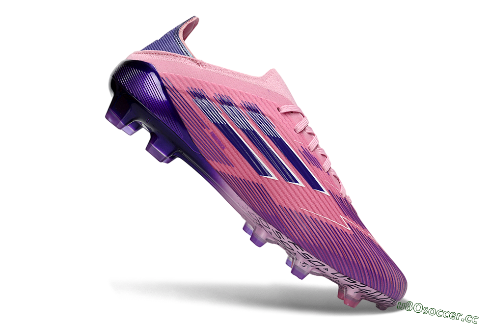 Unisex Adidas F50 Elite FG Firm Ground Low-Tops Football Boots - Pink/Lavender Bliss/Deep Violet 5