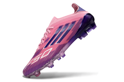 Unisex Adidas F50 Elite FG Firm Ground Low-Tops Football Boots - Pink/Lavender Bliss/Deep Violet