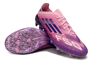 Unisex Adidas F50 Elite FG Firm Ground Low-Tops Football Boots - Pink/Lavender Bliss/Deep Violet