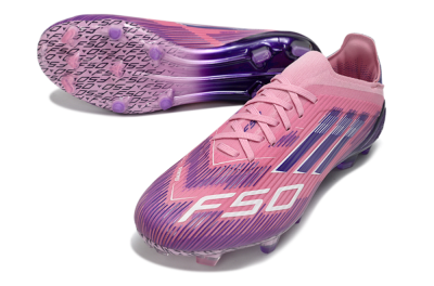 Unisex Adidas F50 Elite FG Firm Ground Low-Tops Football Boots - Pink/Lavender Bliss/Deep Violet