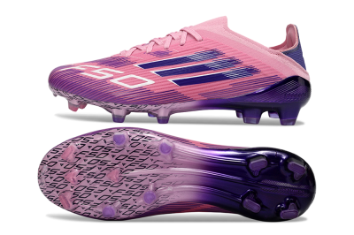 Unisex Adidas F50 Elite FG Firm Ground Low-Tops Football Boots - Pink/Lavender Bliss/Deep Violet