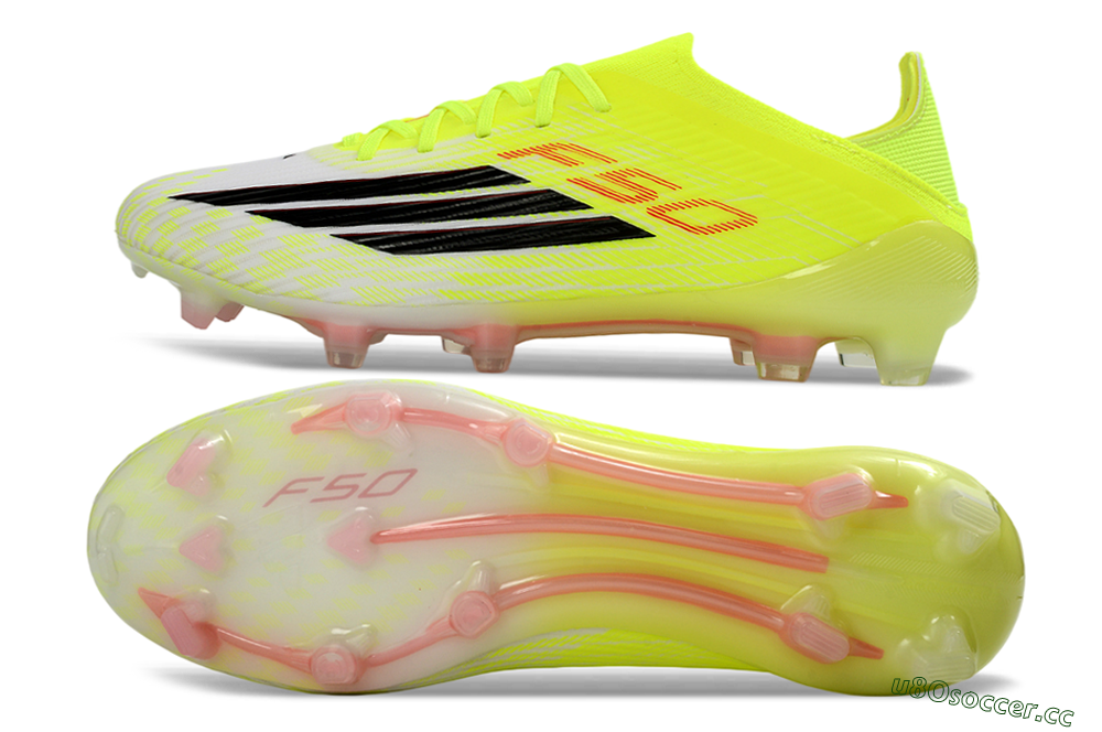 Unisex Adidas F50 Elite FG Firm Ground Low-Tops Football Boots - Yellow/Neon Green/Black 1
