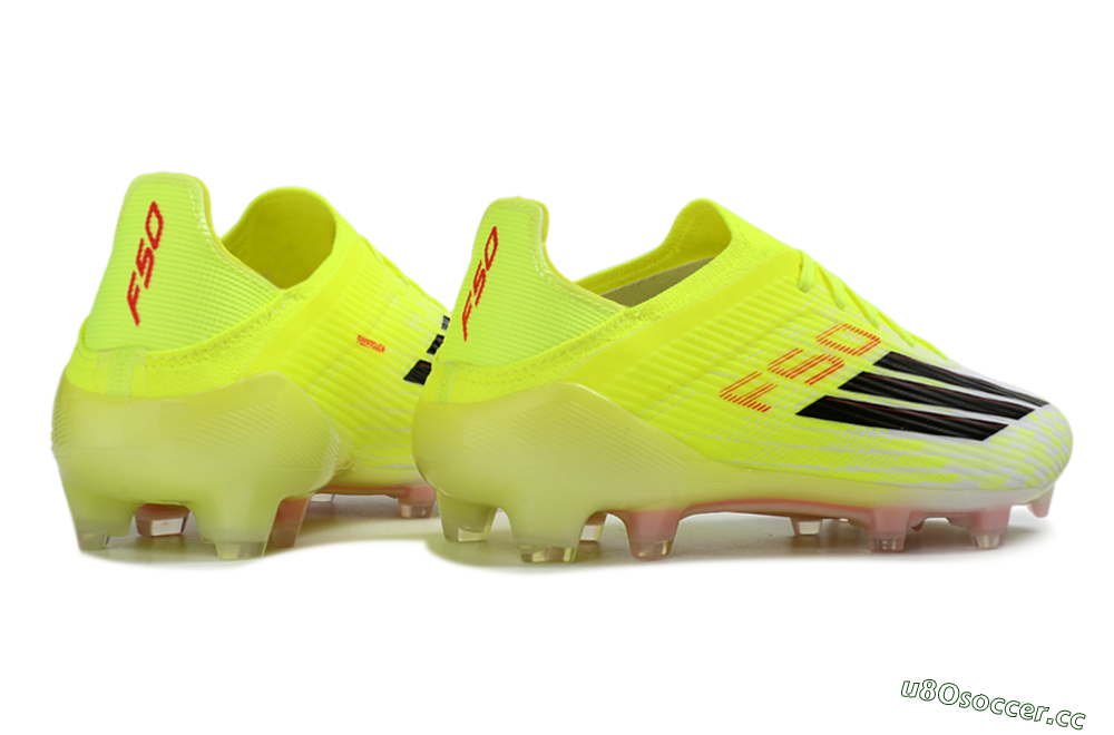 Unisex Adidas F50 Elite FG Firm Ground Low-Tops Football Boots - Yellow/Neon Green/Black 7