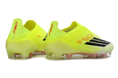 Unisex Adidas F50 Elite FG Firm Ground Low-Tops Football Boots - Yellow/Neon Green/Black