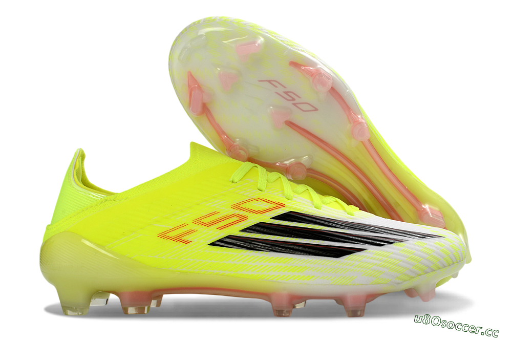 Unisex Adidas F50 Elite FG Firm Ground Low-Tops Football Boots - Yellow/Neon Green/Black 2