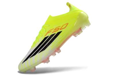 Unisex Adidas F50 Elite FG Firm Ground Low-Tops Football Boots - Yellow/Neon Green/Black
