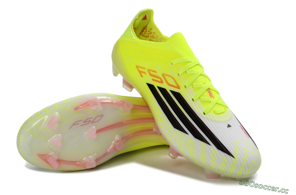 Unisex Adidas F50 Elite FG Firm Ground Low-Tops Football Boots - Yellow/Neon Green/Black 4