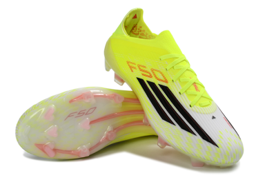 Unisex Adidas F50 Elite FG Firm Ground Low-Tops Football Boots - Yellow/Neon Green/Black