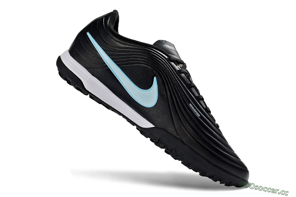 Unisex Nike Tiempo Legend 11 Elite TF Artificial Turf Low-Tops Football Shoes - Black/Ice Blue/White 5