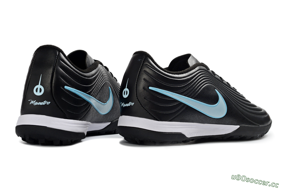 Unisex Nike Tiempo Legend 11 Elite TF Artificial Turf Low-Tops Football Shoes - Black/Ice Blue/White 7