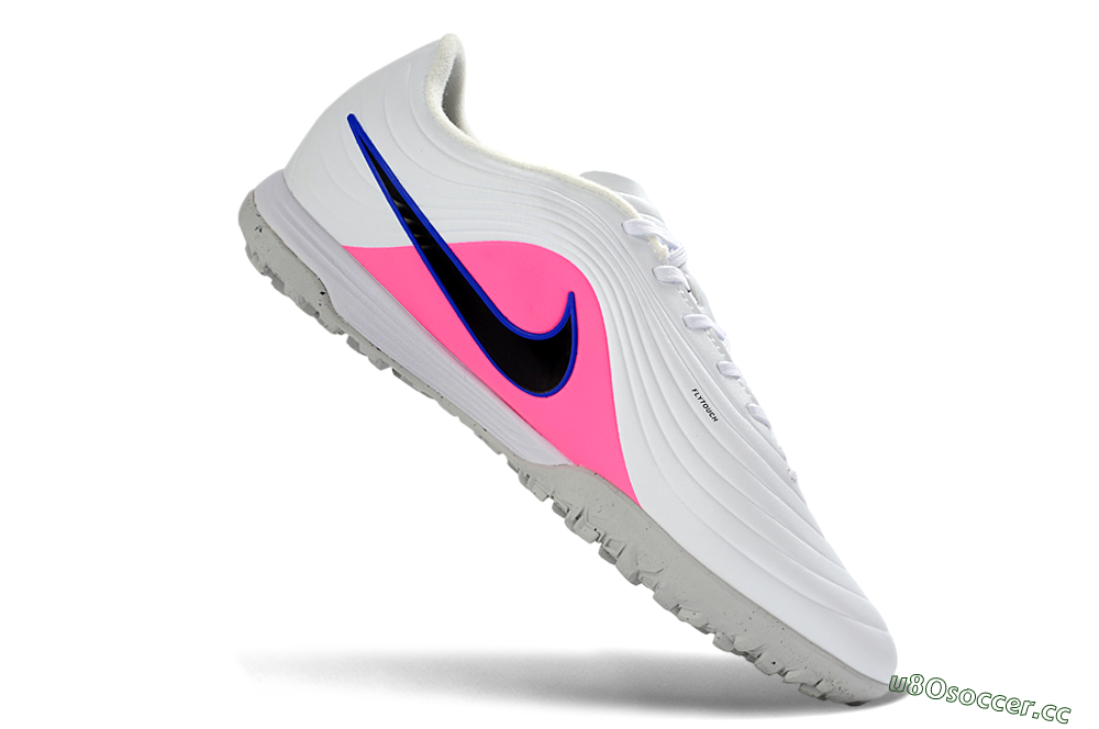 Unisex Nike Tiempo Legend 11 Elite TF Artificial Turf Low-Tops Football Shoes - White/Electric Blue/Fuchsia Pink 5