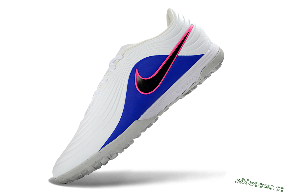 Unisex Nike Tiempo Legend 11 Elite TF Artificial Turf Low-Tops Football Shoes - White/Electric Blue/Fuchsia Pink 6