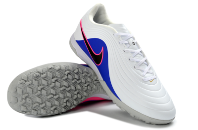 Unisex Nike Tiempo Legend 11 Elite TF Artificial Turf Low-Tops Football Shoes - White/Electric Blue/Fuchsia Pink