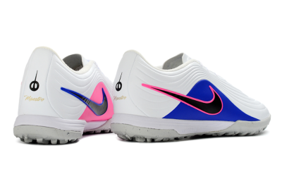 Unisex Nike Tiempo Legend 11 Elite TF Artificial Turf Low-Tops Football Shoes - White/Electric Blue/Fuchsia Pink