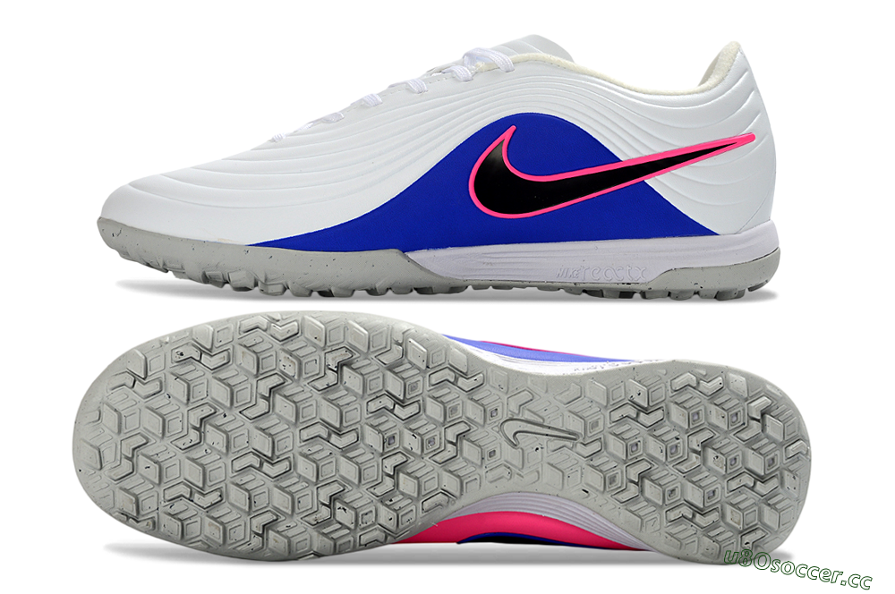 Unisex Nike Tiempo Legend 11 Elite TF Artificial Turf Low-Tops Football Shoes - White/Electric Blue/Fuchsia Pink 1