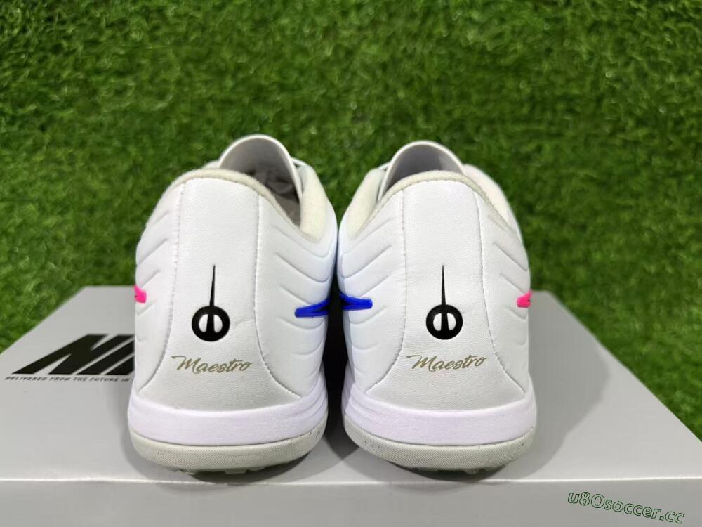 Unisex Nike Tiempo Legend 11 Elite TF Artificial Turf Low-Tops Football Shoes - White/Electric Blue/Fuchsia Pink