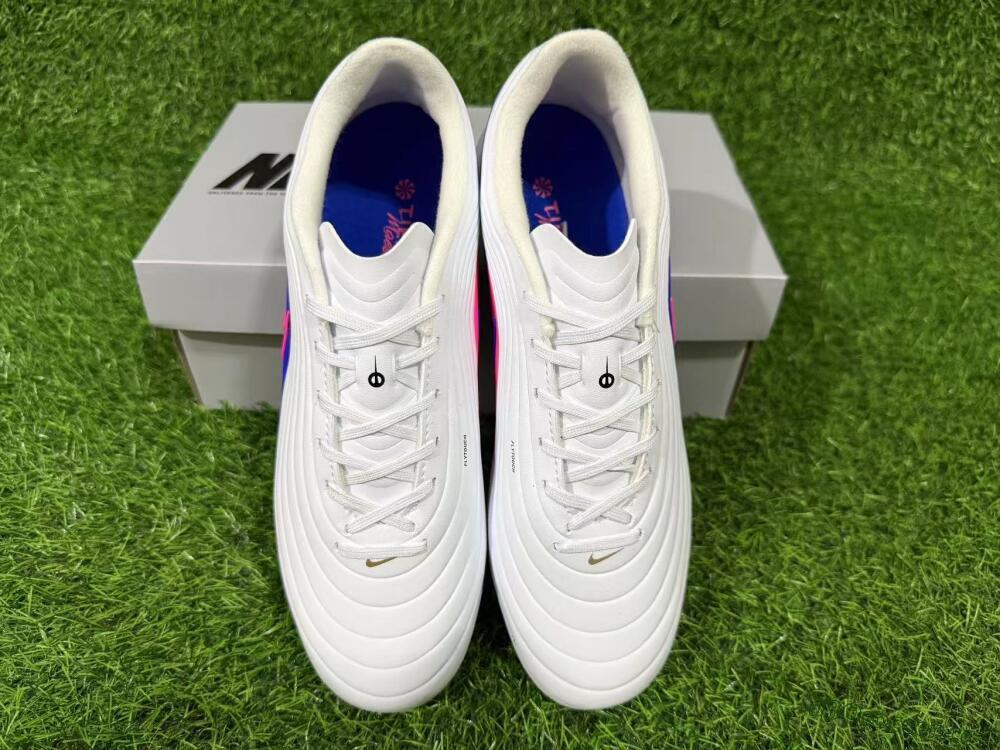 Unisex Nike Tiempo Legend 11 Elite TF Artificial Turf Low-Tops Football Shoes - White/Electric Blue/Fuchsia Pink