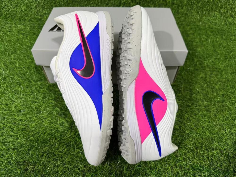 Unisex Nike Tiempo Legend 11 Elite TF Artificial Turf Low-Tops Football Shoes - White/Electric Blue/Fuchsia Pink