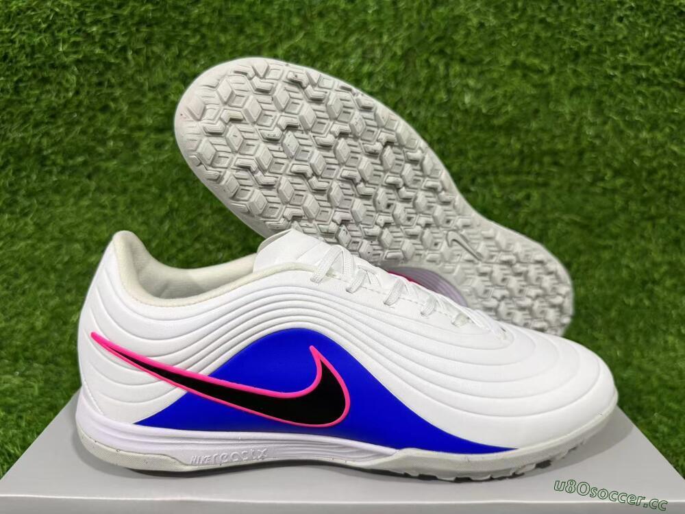 Unisex Nike Tiempo Legend 11 Elite TF Artificial Turf Low-Tops Football Shoes - White/Electric Blue/Fuchsia Pink