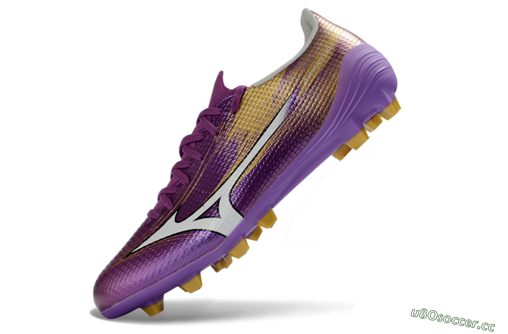 Men's Mizuno Alpha 3 FG Firm Ground Low-Tops Football Boots - Purple/Golden Lavender/Yellow Blaze 5