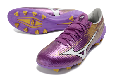 Men's Mizuno Alpha 3 FG Firm Ground Low-Tops Football Boots - Purple/Golden Lavender/Yellow Blaze