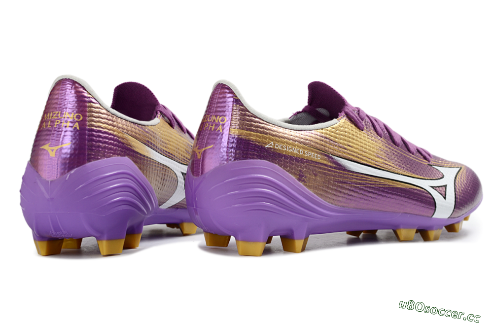 Men's Mizuno Alpha 3 FG Firm Ground Low-Tops Football Boots - Purple/Golden Lavender/Yellow Blaze 6
