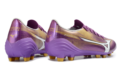 Men's Mizuno Alpha 3 FG Firm Ground Low-Tops Football Boots - Purple/Golden Lavender/Yellow Blaze
