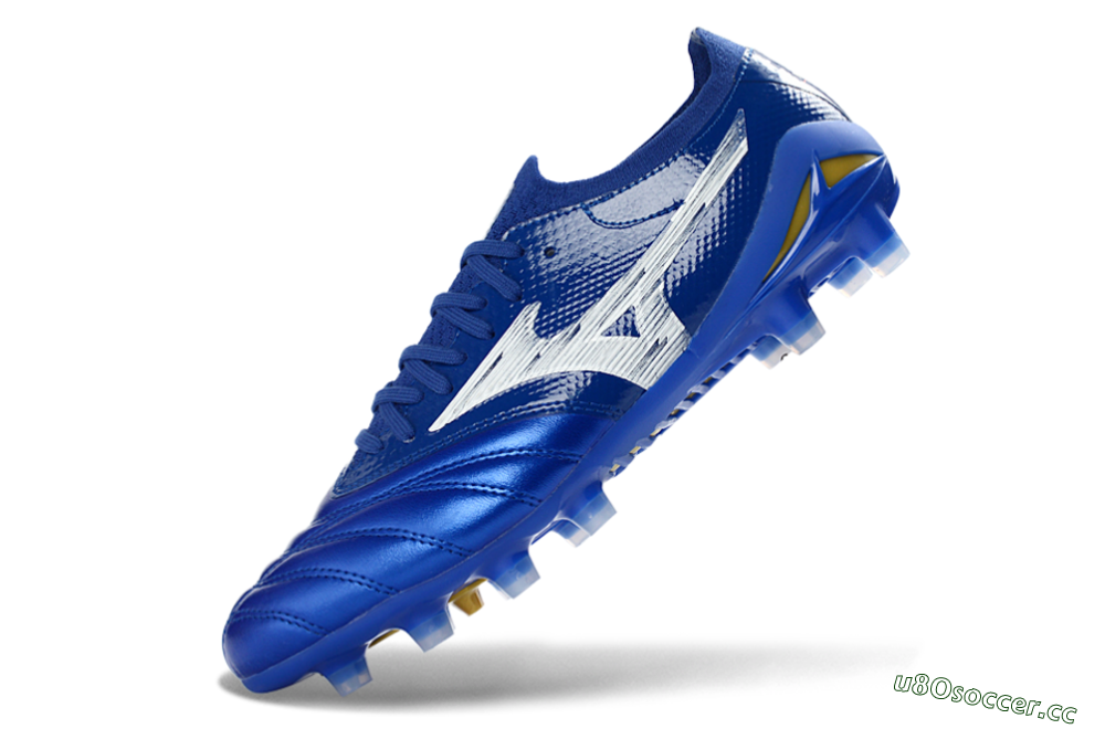 Men's Mizuno Morelia Neo 3 FG Firm Ground Low-Tops Football Boots - Blue/Electric Blue/White 5