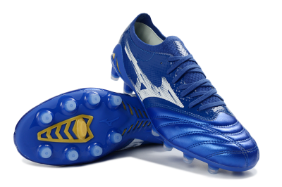 Men's Mizuno Morelia Neo 3 FG Firm Ground Low-Tops Football Boots - Blue/Electric Blue/White