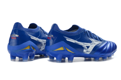 Men's Mizuno Morelia Neo 3 FG Firm Ground Low-Tops Football Boots - Blue/Electric Blue/White