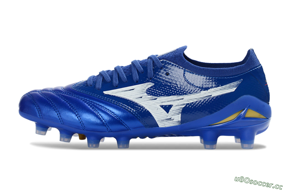 Men's Mizuno Morelia Neo 3 FG Firm Ground Low-Tops Football Boots - Blue/Electric Blue/White 0